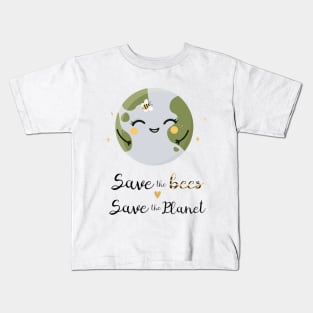 Save the bees Save the planet Kids T-Shirt